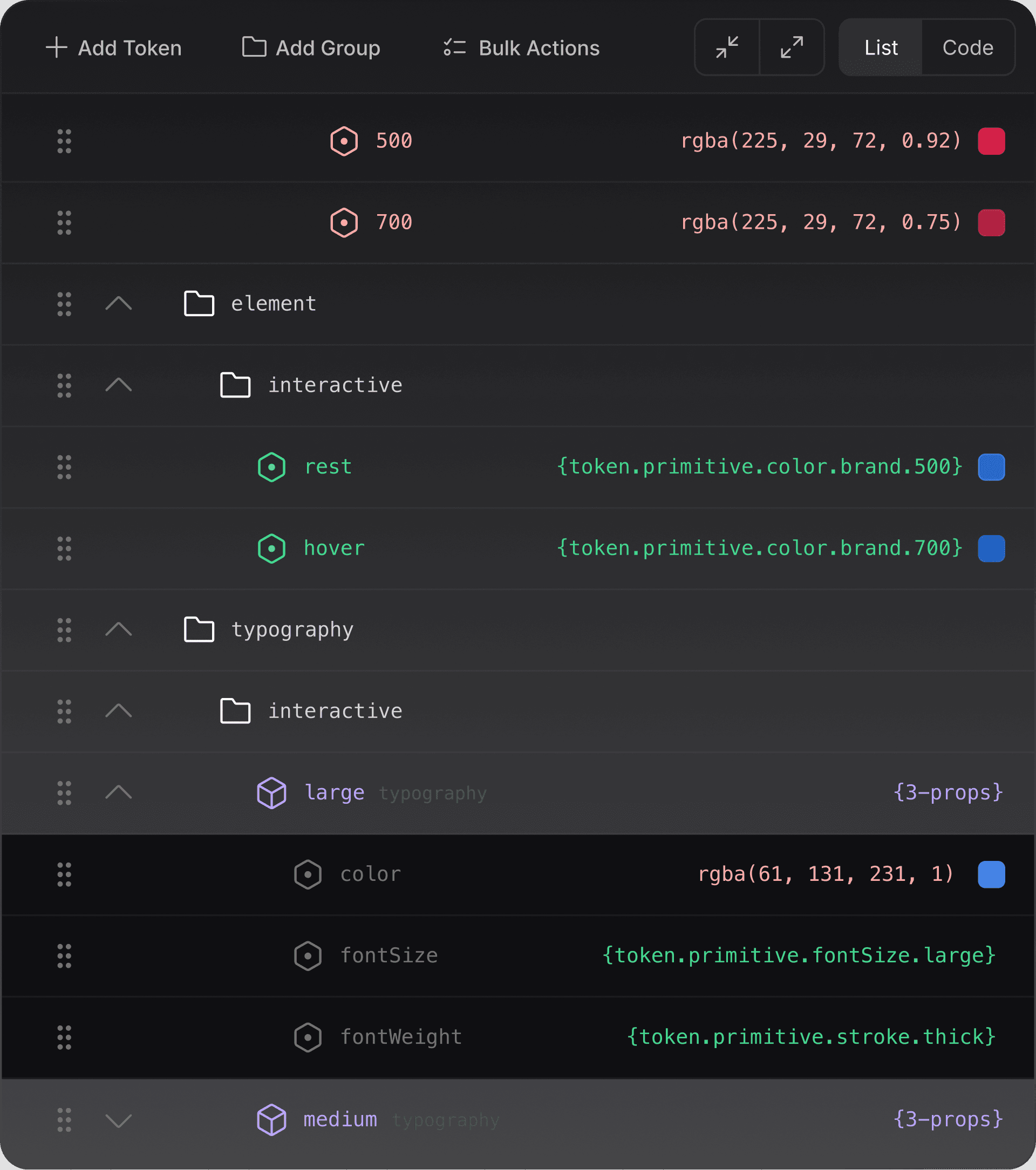 BaseFrame app interface showing token management